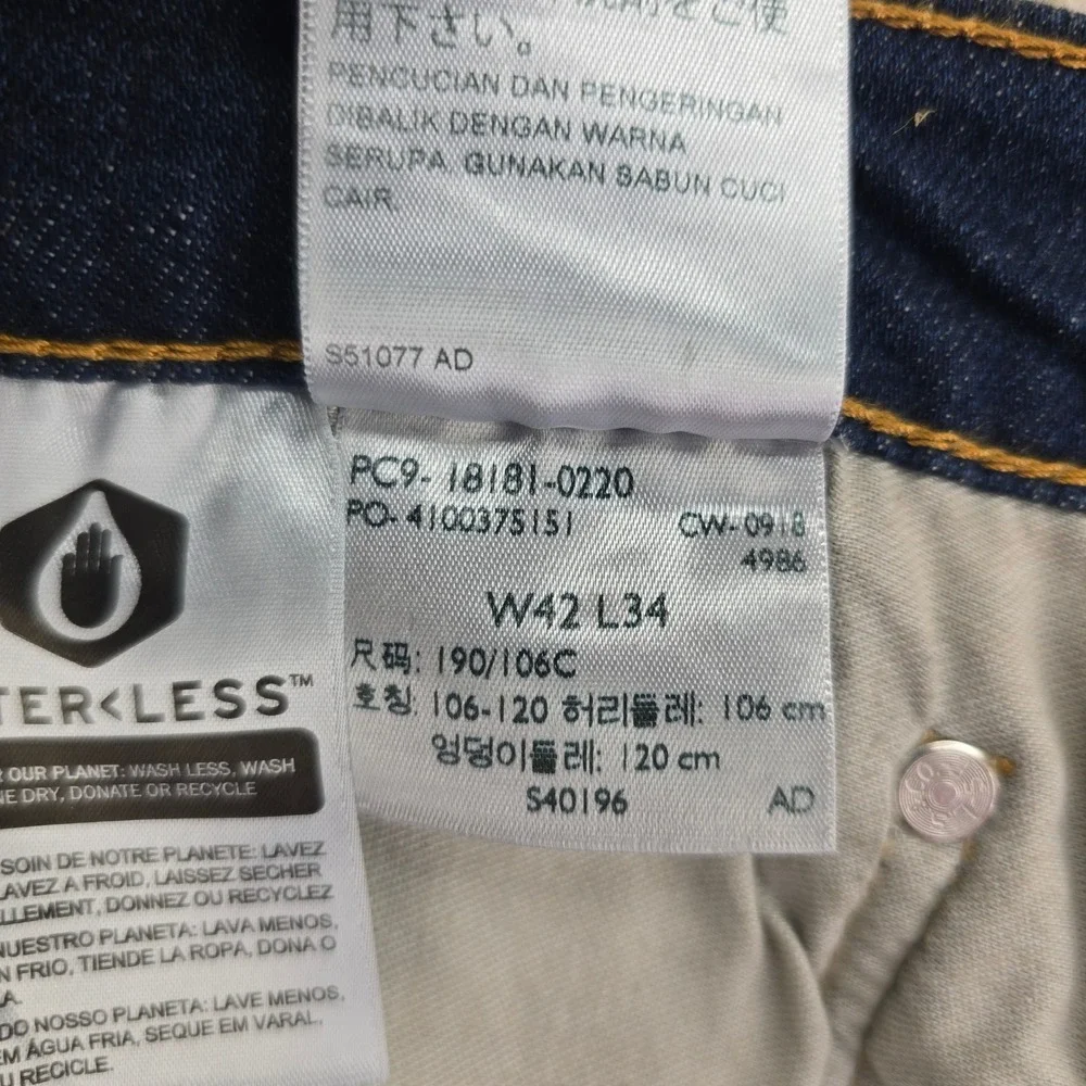 Levi's 541 Athletic Taper Jeans Mens 42x34 Dark Wash Blue Stretch Denim 2-Pack